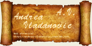 Andrea Vladanović vizit kartica